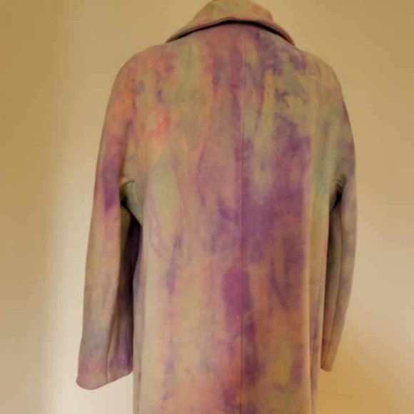 Cashmere pea Coat navy pink white ivory purple blue 10 12 14 16 Large plus - Picture 12 of 14